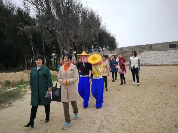 走访参观小岞林场木麻黄林和海滩